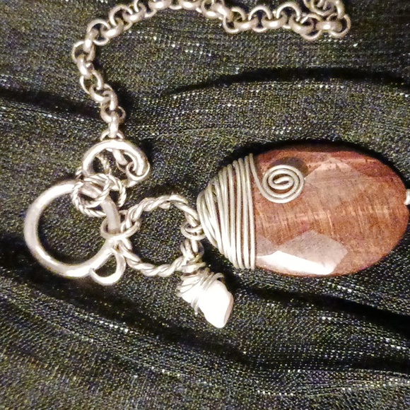 Tiger Eye toggle chain necklace - Picture 6 of 9